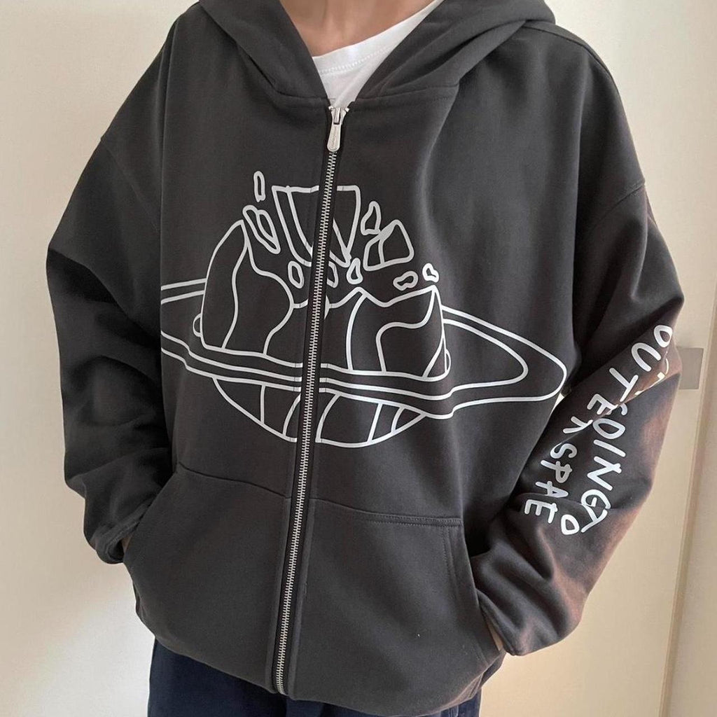 Broken Planet  Zip Up Hoodie