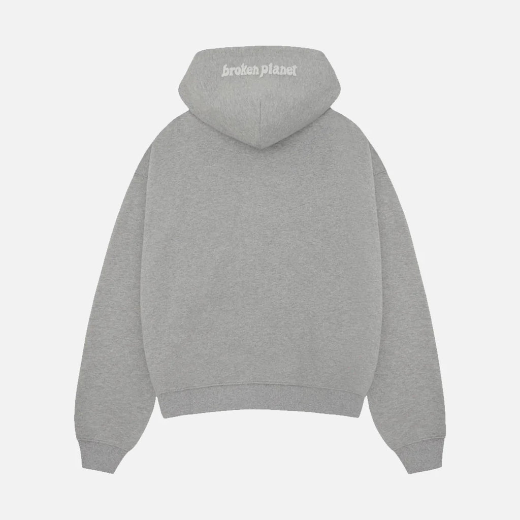 Broken Planet Heather Grey Zip Up Hoodie