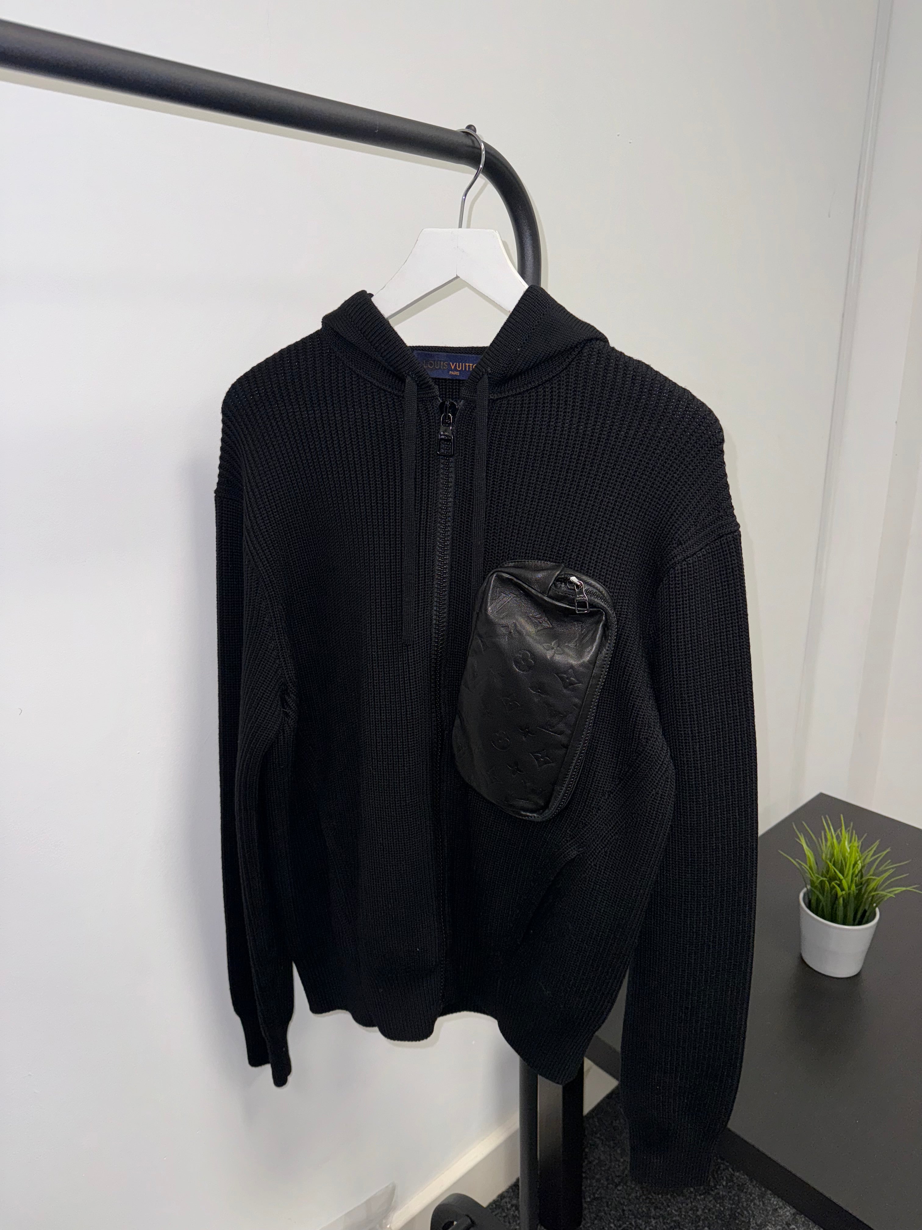 Louis Vuitton Virgil Abloh 2019 Leather Pocket Knitted Sweater