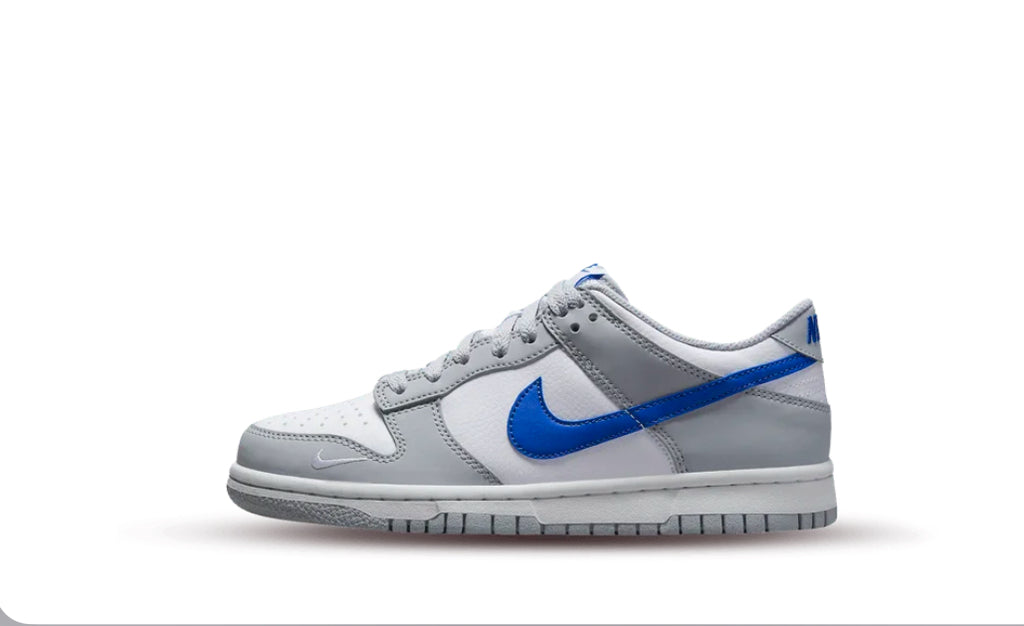 Nike Dunk Low Mini Swoosh Wolf Grey Game Royal (GS)
