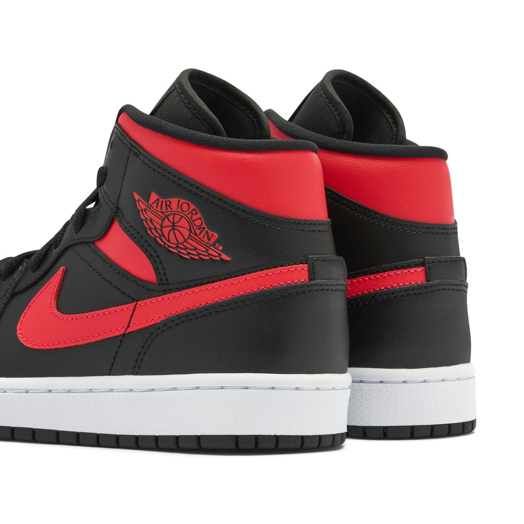 W Air Jordan 1 Mid Black Siren Red